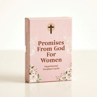 Pack of 'Promises From God For Women' inspirational scripture cards on a light background